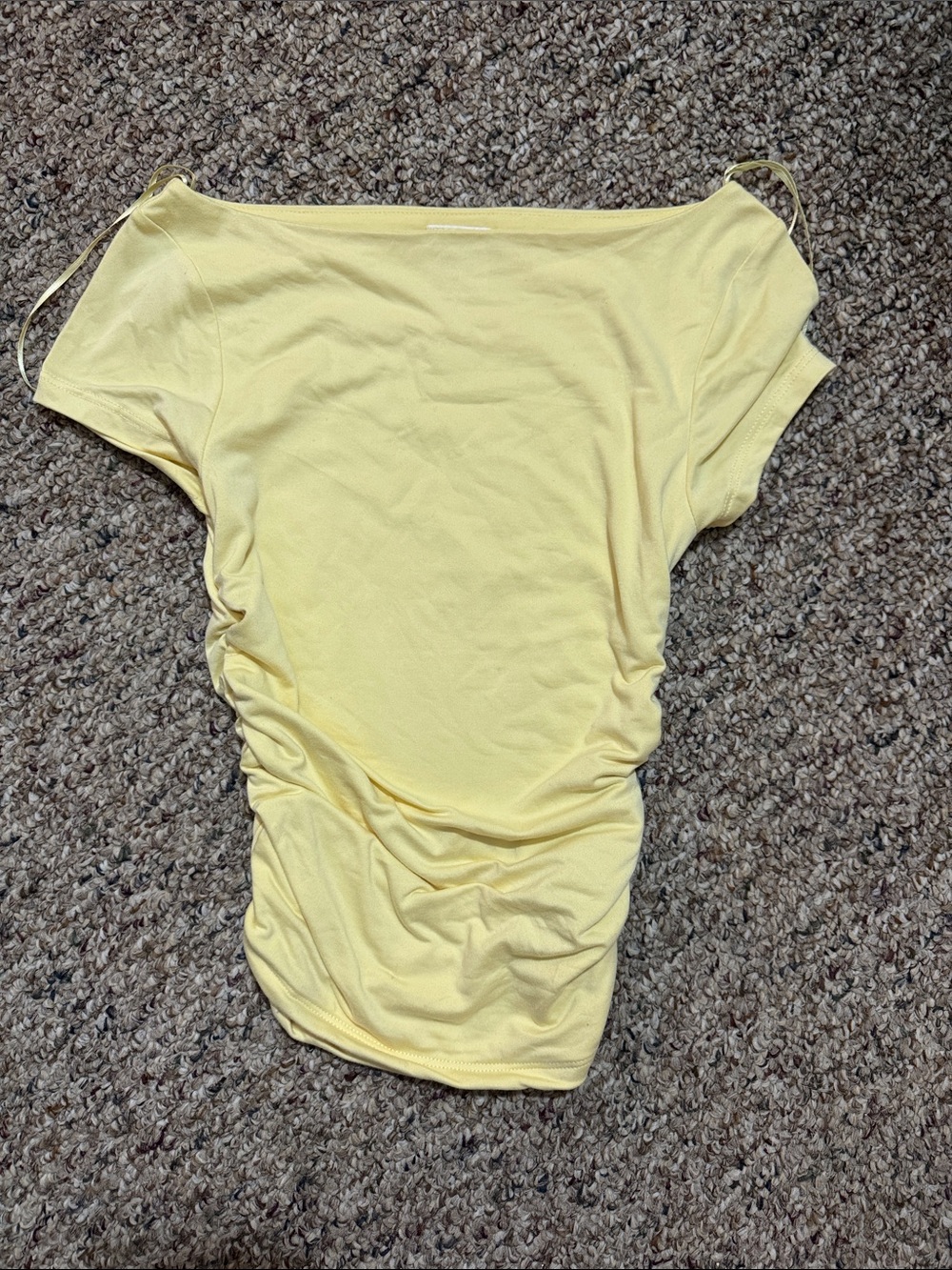Women’s Yellow Ruched Top